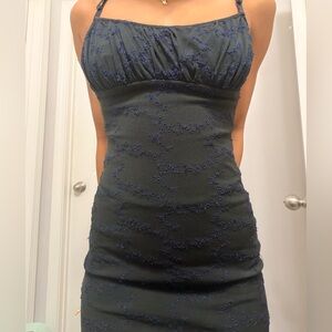 Revolution Classic Black with blue embroidery Dress